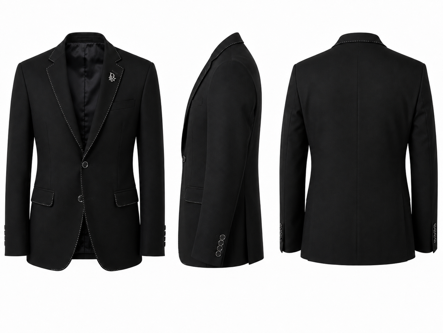 Men's Dark Brown Checkered Blazer | Double Button Formal Party Wear Blazer