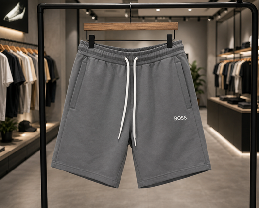 Grey Premium Drawstring Casual Shorts