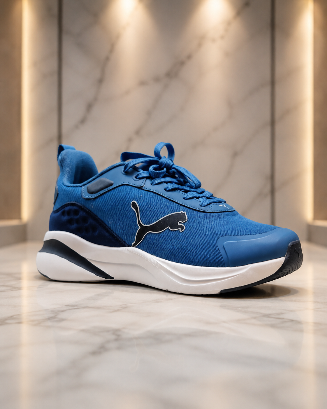 Men’s Blue Performance Sneakers with White Sole