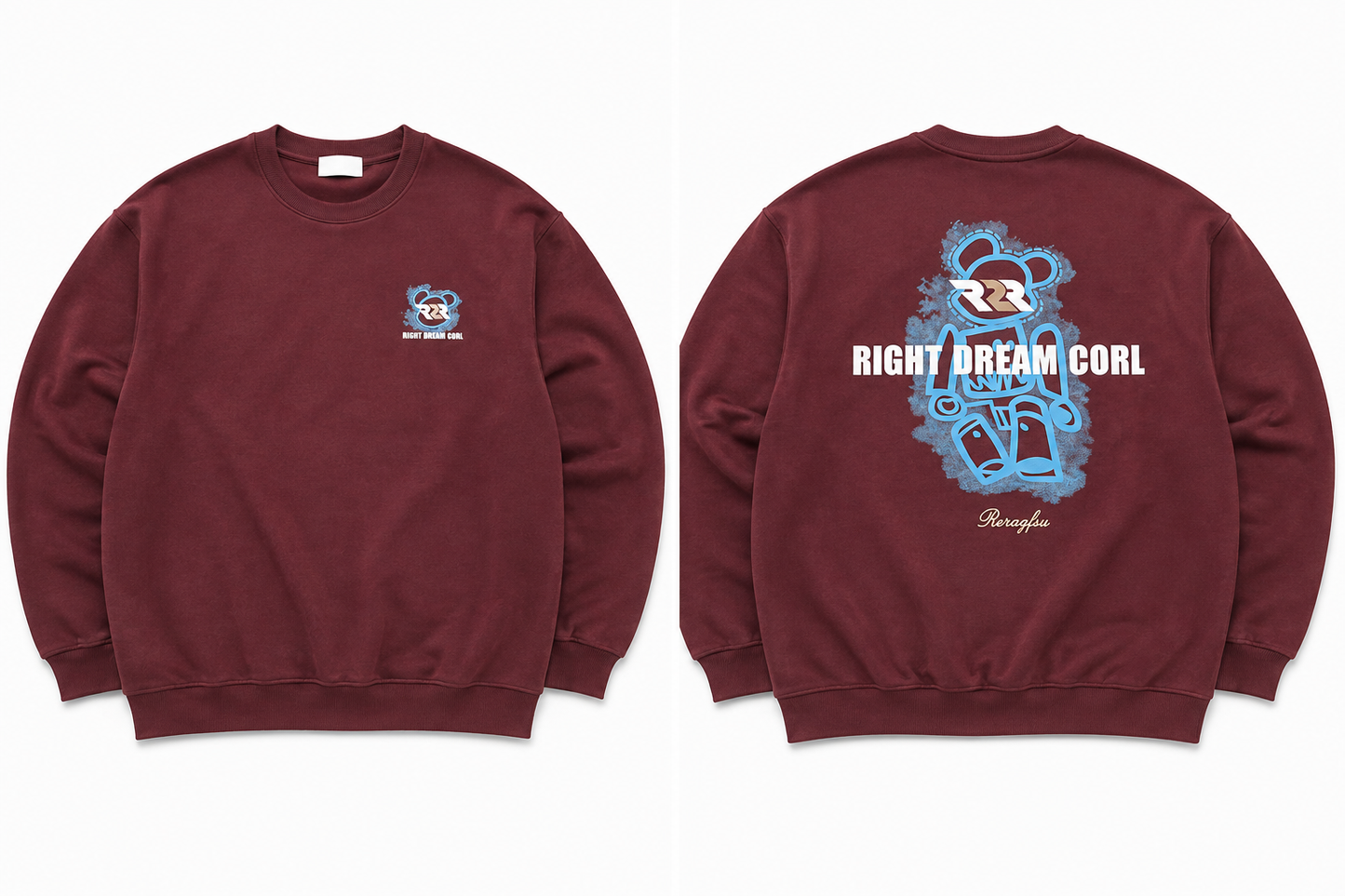 Men’s Graphic Print Crew Neck Sweatshirt – Full Sleeve Casual Pullover