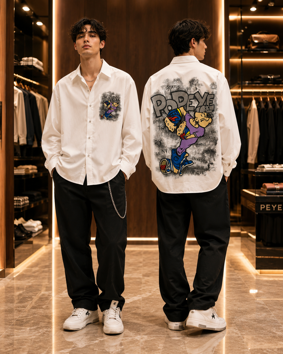 Men’s Popeye Graphic Statement Shirt