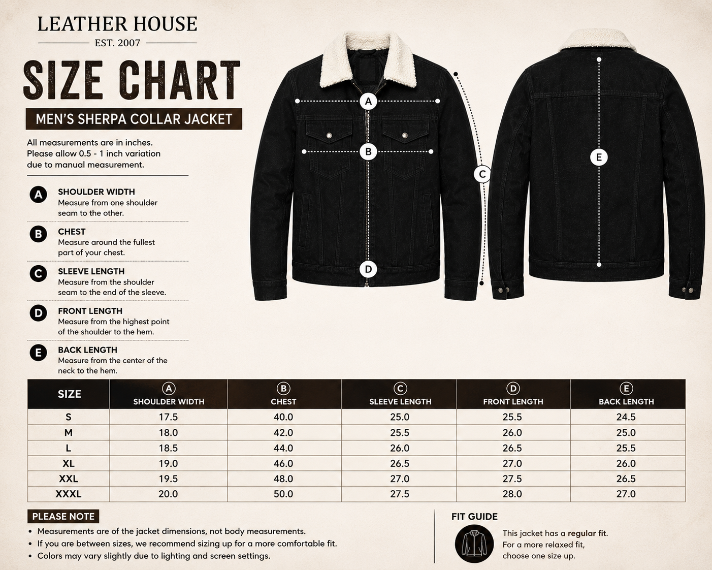 Men's Black Sherpa Collar Trucker Jacket